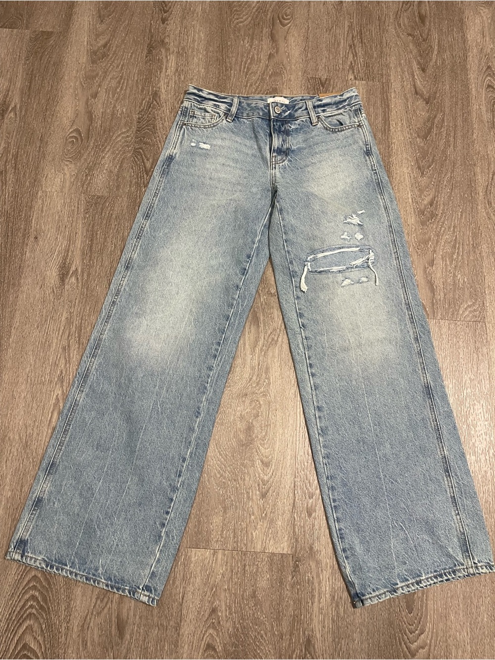 Pacsun Casey Low Rise Baggy Jeans Washed Distressed Brand New With Tags Size 25
